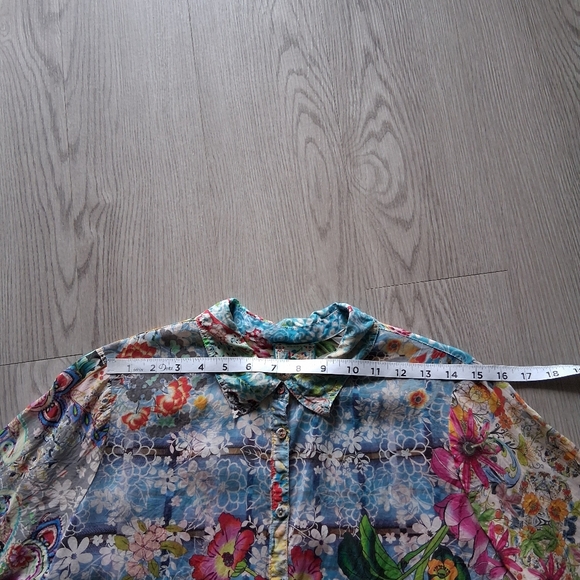 Johnny Was Milla Long Sleeve Floral Patchwork Blouse - Picture 11 of 16